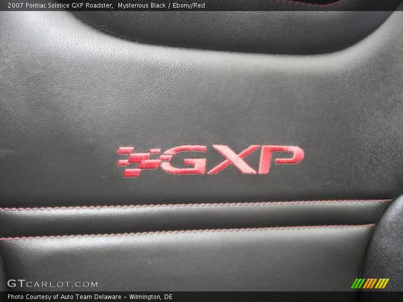 Mysterious Black / Ebony/Red 2007 Pontiac Solstice GXP Roadster