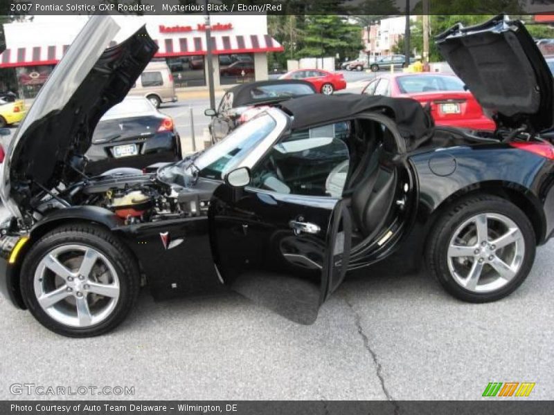 Mysterious Black / Ebony/Red 2007 Pontiac Solstice GXP Roadster