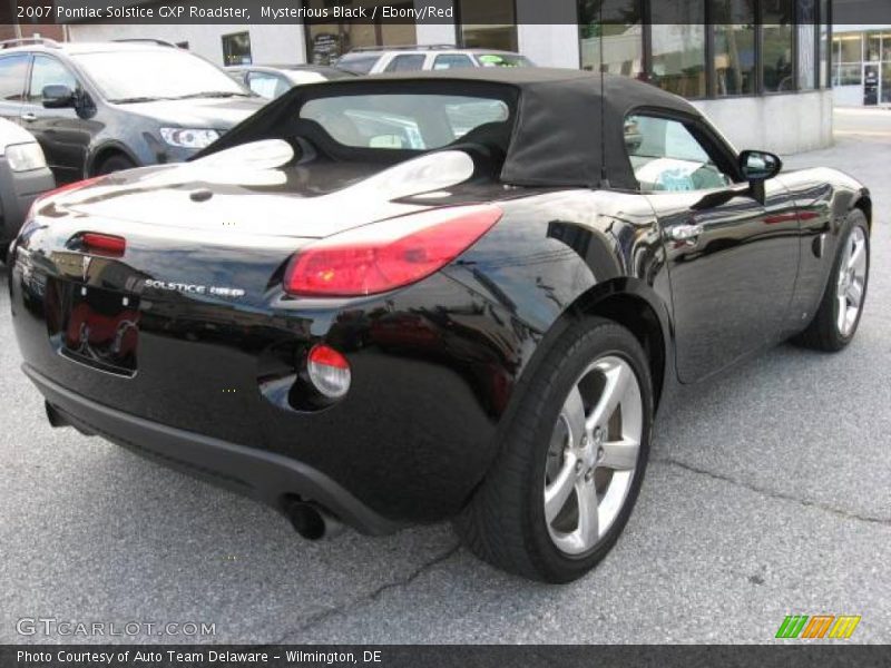 Mysterious Black / Ebony/Red 2007 Pontiac Solstice GXP Roadster
