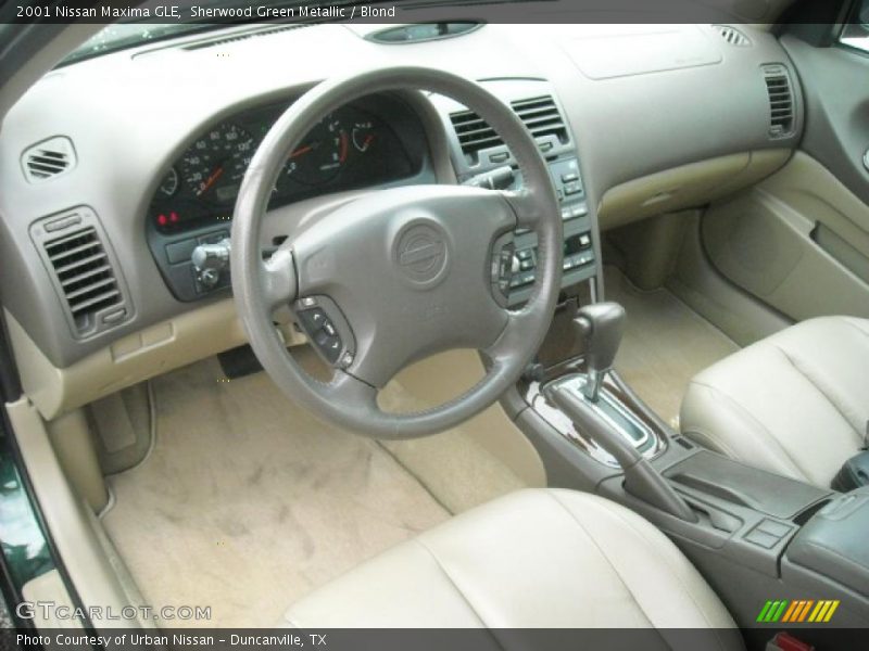 Sherwood Green Metallic / Blond 2001 Nissan Maxima GLE