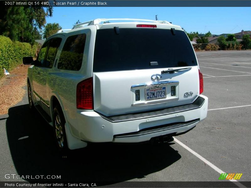 Tuscan Pearl / Graphite Black 2007 Infiniti QX 56 4WD