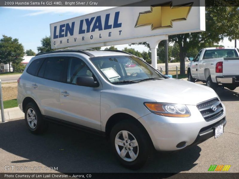 Bright Silver / Gray 2009 Hyundai Santa Fe GLS 4WD