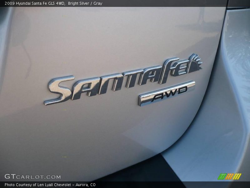 Bright Silver / Gray 2009 Hyundai Santa Fe GLS 4WD