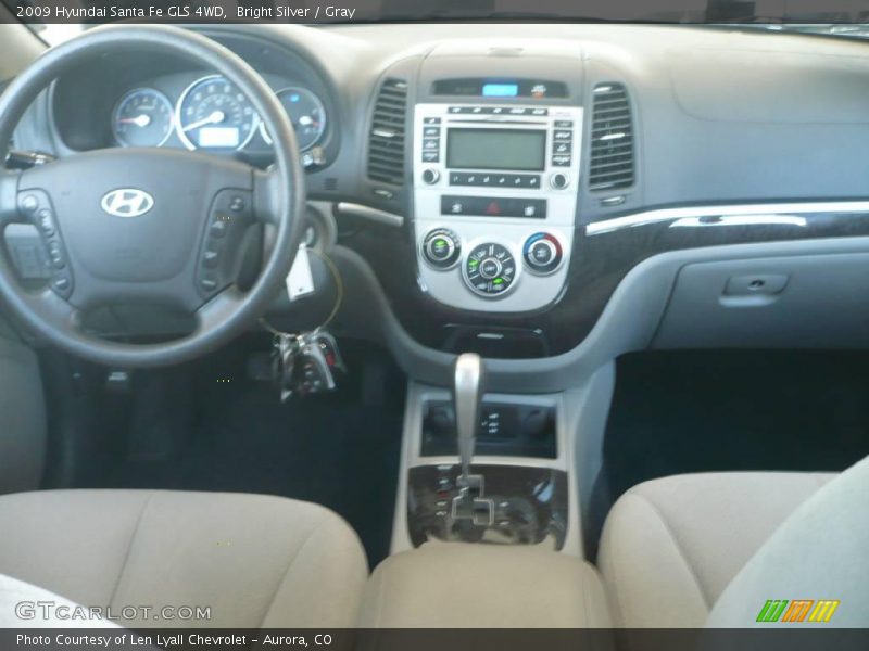 Bright Silver / Gray 2009 Hyundai Santa Fe GLS 4WD