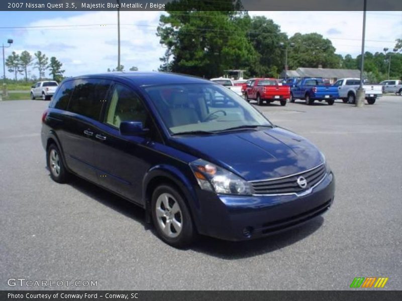 Majestic Blue Metallic / Beige 2007 Nissan Quest 3.5