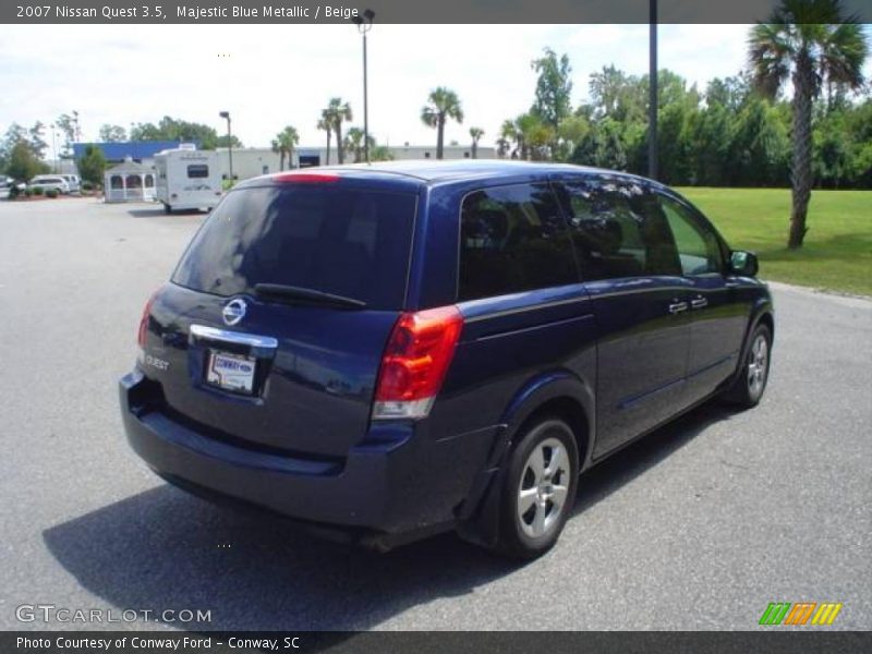 Majestic Blue Metallic / Beige 2007 Nissan Quest 3.5