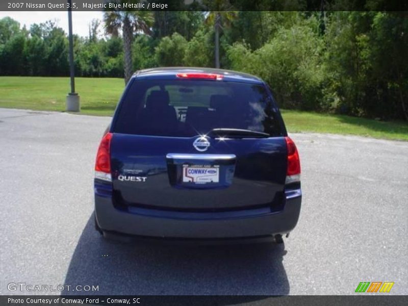 Majestic Blue Metallic / Beige 2007 Nissan Quest 3.5