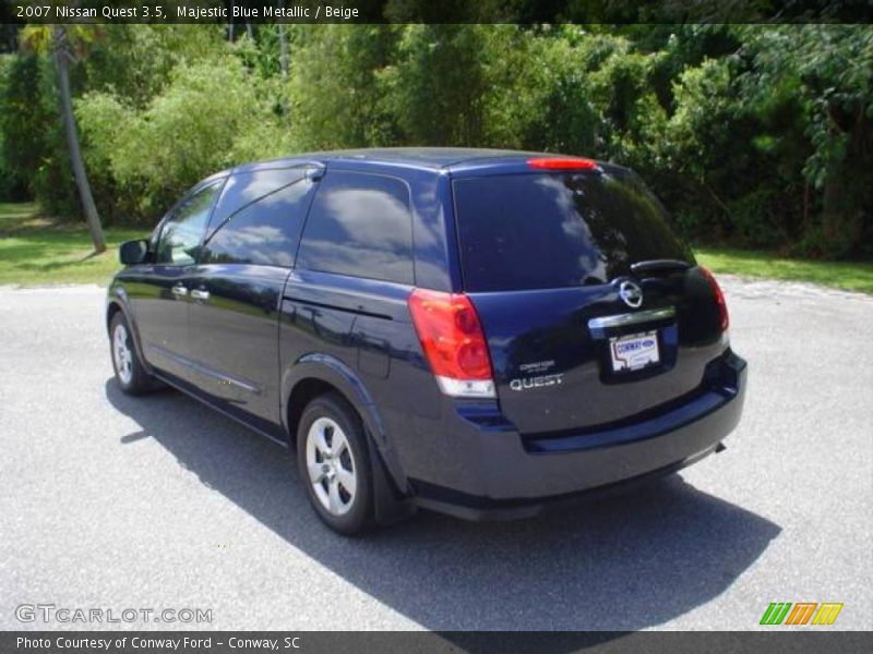 Majestic Blue Metallic / Beige 2007 Nissan Quest 3.5