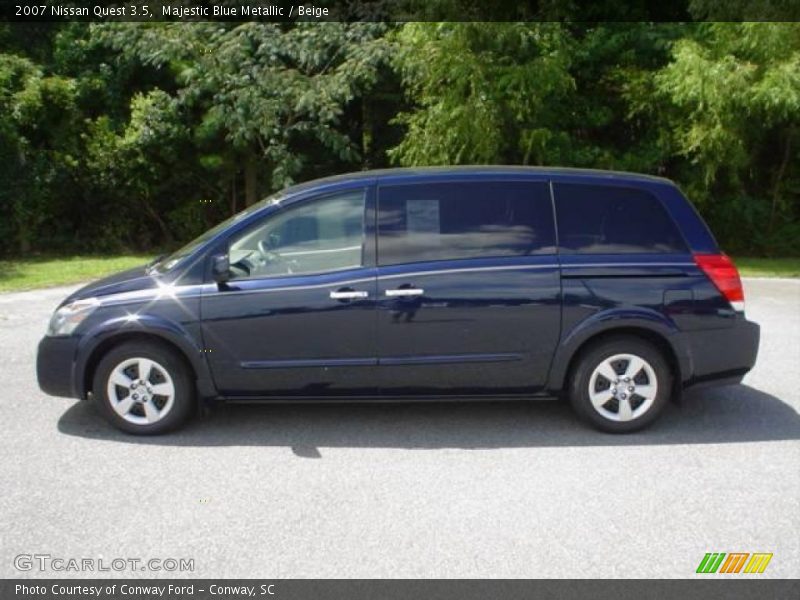 Majestic Blue Metallic / Beige 2007 Nissan Quest 3.5
