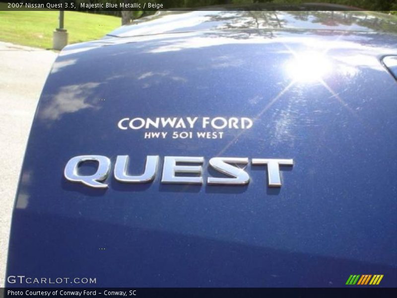 Majestic Blue Metallic / Beige 2007 Nissan Quest 3.5