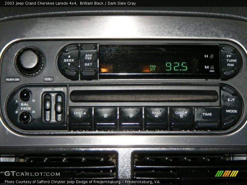 Brilliant Black / Dark Slate Gray 2003 Jeep Grand Cherokee Laredo 4x4