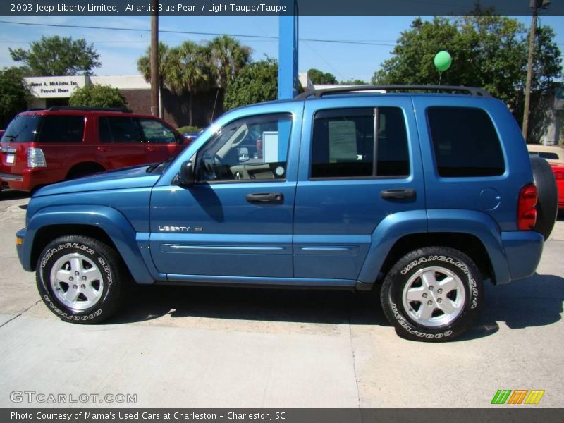 Atlantic Blue Pearl / Light Taupe/Taupe 2003 Jeep Liberty Limited