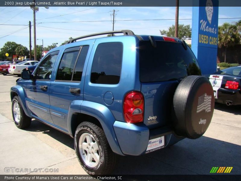 Atlantic Blue Pearl / Light Taupe/Taupe 2003 Jeep Liberty Limited