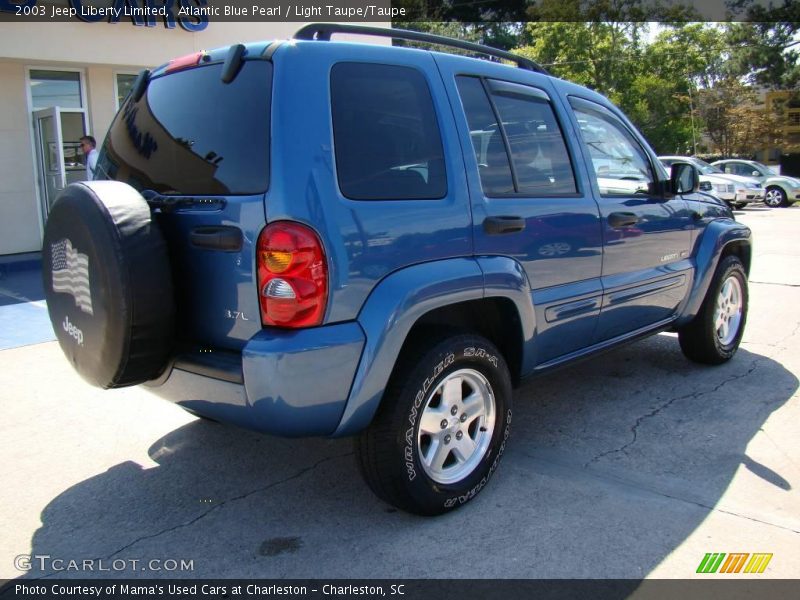 Atlantic Blue Pearl / Light Taupe/Taupe 2003 Jeep Liberty Limited