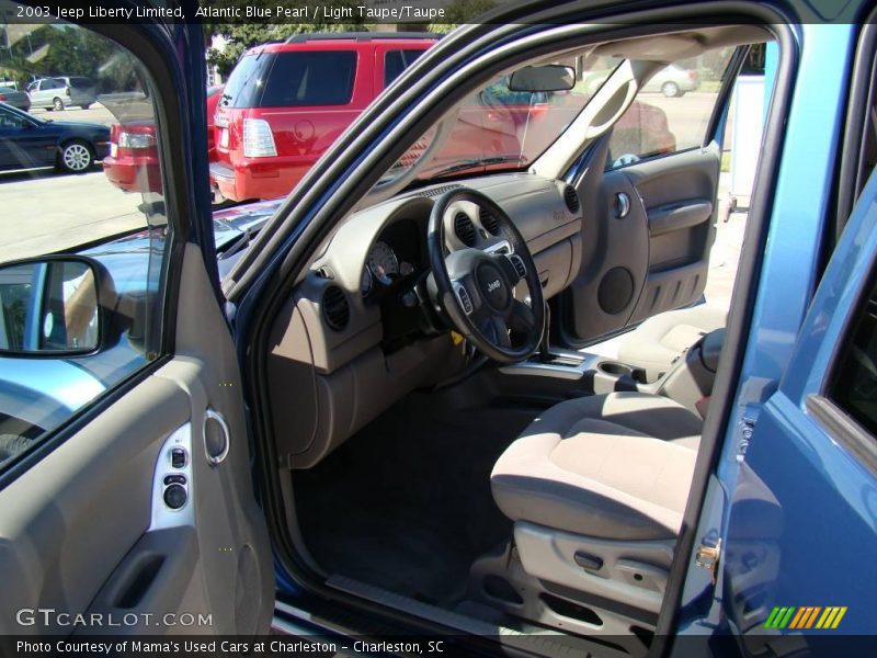 Atlantic Blue Pearl / Light Taupe/Taupe 2003 Jeep Liberty Limited