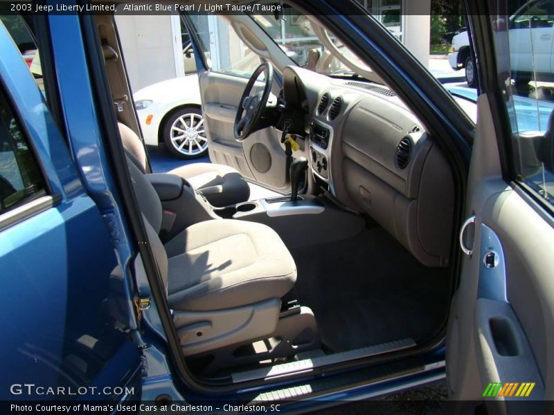 Atlantic Blue Pearl / Light Taupe/Taupe 2003 Jeep Liberty Limited