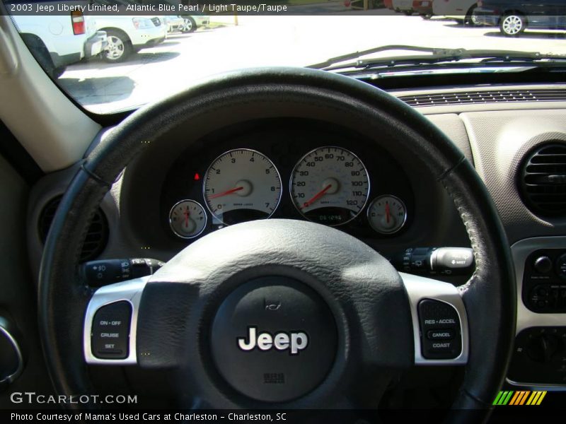 Atlantic Blue Pearl / Light Taupe/Taupe 2003 Jeep Liberty Limited
