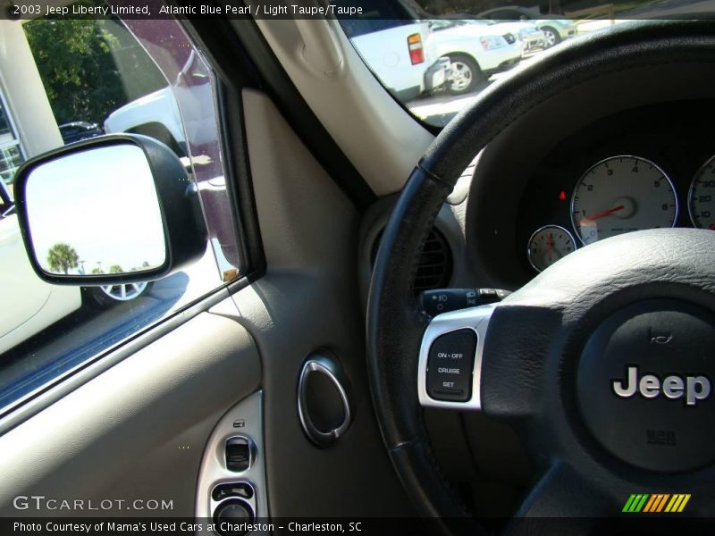 Atlantic Blue Pearl / Light Taupe/Taupe 2003 Jeep Liberty Limited