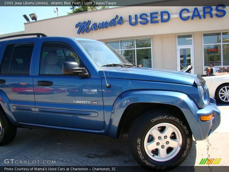 Atlantic Blue Pearl / Light Taupe/Taupe 2003 Jeep Liberty Limited