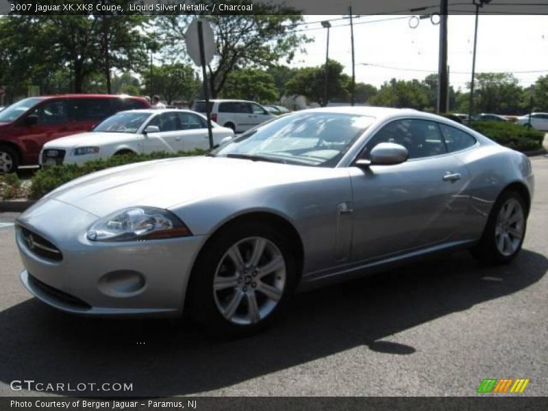 Liquid Silver Metallic / Charcoal 2007 Jaguar XK XK8 Coupe