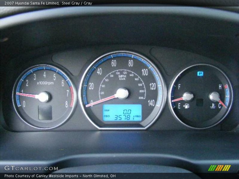 Steel Gray / Gray 2007 Hyundai Santa Fe Limited