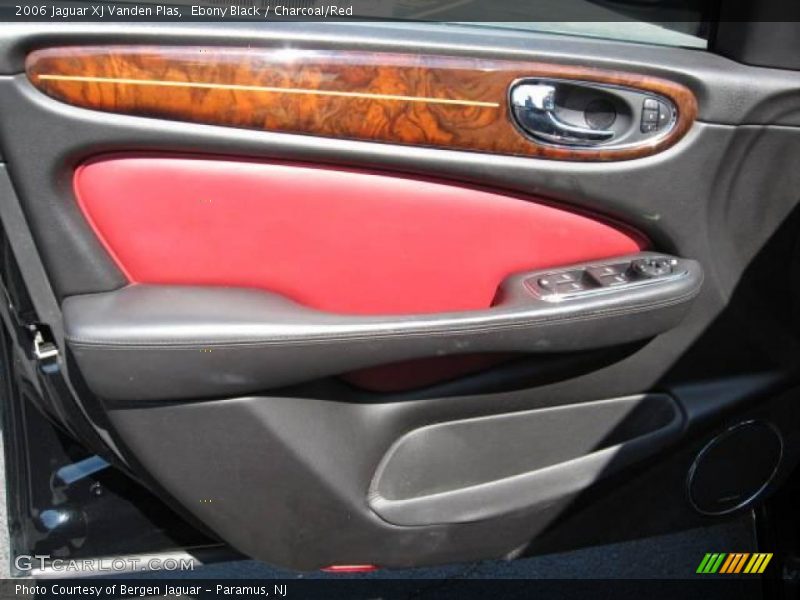 Ebony Black / Charcoal/Red 2006 Jaguar XJ Vanden Plas