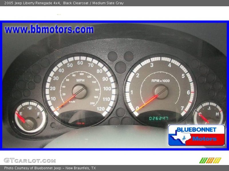 Black Clearcoat / Medium Slate Gray 2005 Jeep Liberty Renegade 4x4
