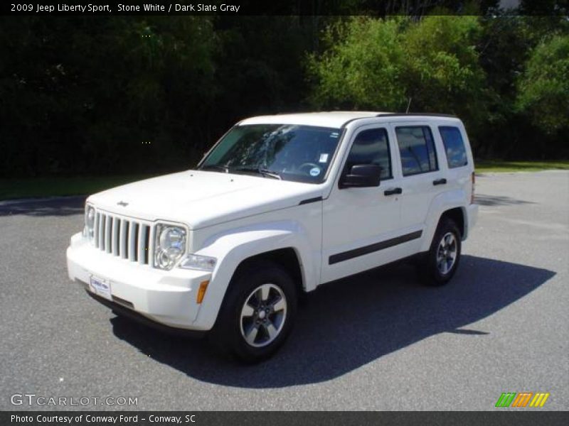 Stone White / Dark Slate Gray 2009 Jeep Liberty Sport