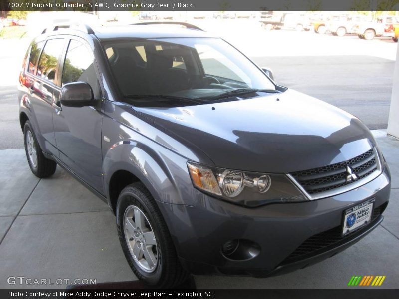 Graphite Gray Pearl / Black 2007 Mitsubishi Outlander LS 4WD
