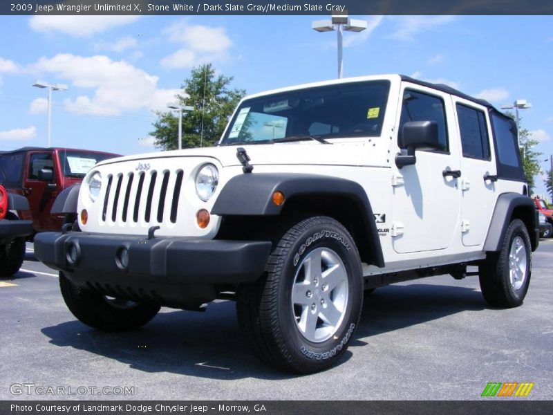 Stone White / Dark Slate Gray/Medium Slate Gray 2009 Jeep Wrangler Unlimited X