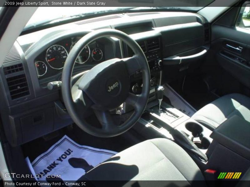 Stone White / Dark Slate Gray 2009 Jeep Liberty Sport