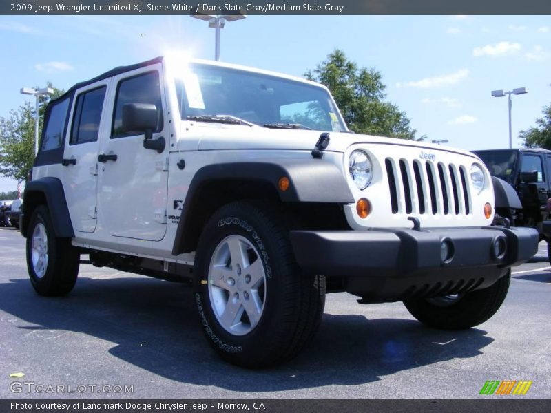 Stone White / Dark Slate Gray/Medium Slate Gray 2009 Jeep Wrangler Unlimited X