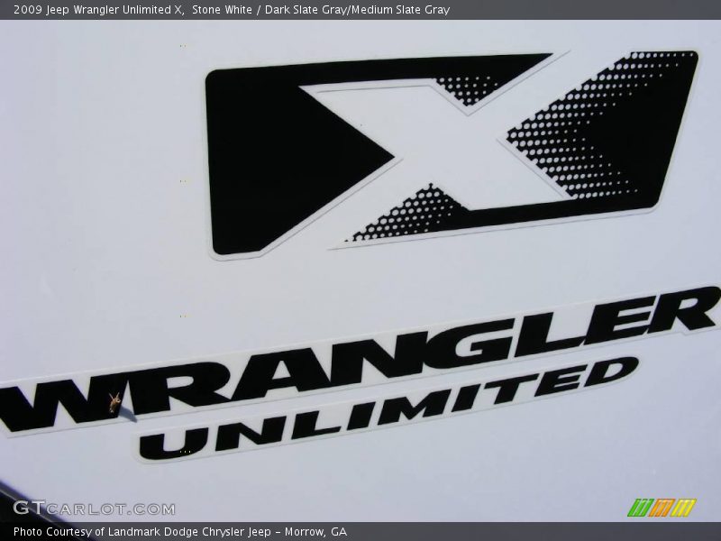Stone White / Dark Slate Gray/Medium Slate Gray 2009 Jeep Wrangler Unlimited X