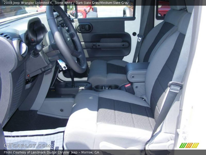 Stone White / Dark Slate Gray/Medium Slate Gray 2009 Jeep Wrangler Unlimited X