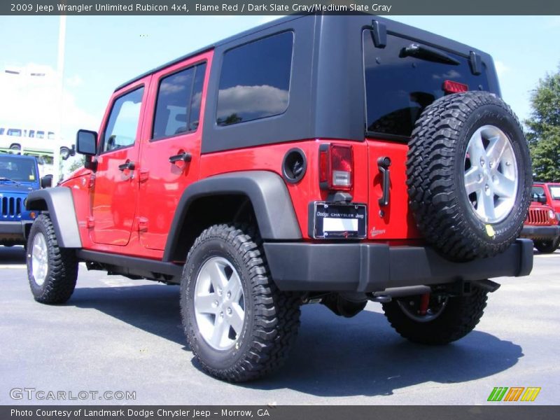 Flame Red / Dark Slate Gray/Medium Slate Gray 2009 Jeep Wrangler Unlimited Rubicon 4x4