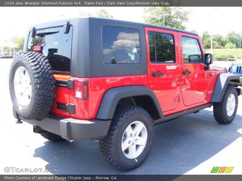Flame Red / Dark Slate Gray/Medium Slate Gray 2009 Jeep Wrangler Unlimited Rubicon 4x4