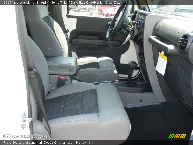Stone White / Dark Slate Gray/Medium Slate Gray 2009 Jeep Wrangler Unlimited X