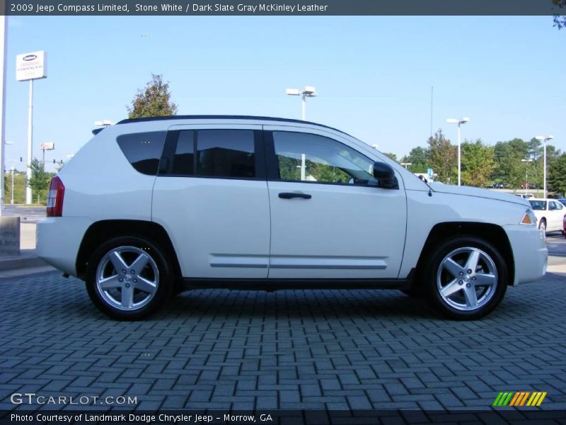 Stone White / Dark Slate Gray McKinley Leather 2009 Jeep Compass Limited