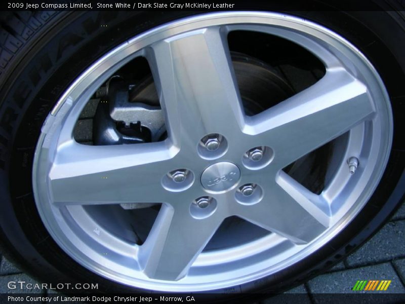 Stone White / Dark Slate Gray McKinley Leather 2009 Jeep Compass Limited