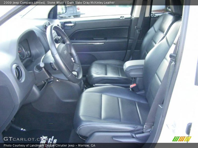 Stone White / Dark Slate Gray McKinley Leather 2009 Jeep Compass Limited