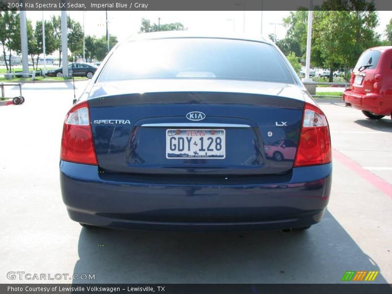 Imperial Blue / Gray 2004 Kia Spectra LX Sedan