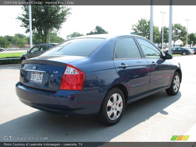 Imperial Blue / Gray 2004 Kia Spectra LX Sedan