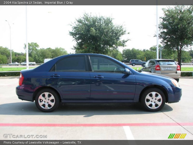 Imperial Blue / Gray 2004 Kia Spectra LX Sedan