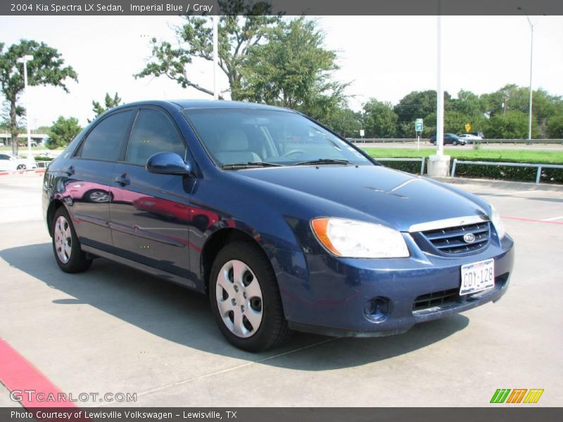 Imperial Blue / Gray 2004 Kia Spectra LX Sedan