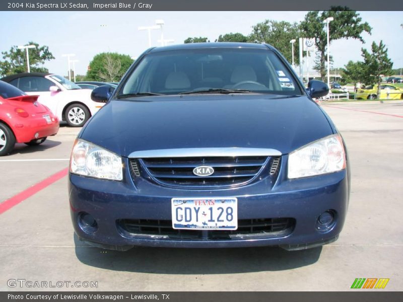 Imperial Blue / Gray 2004 Kia Spectra LX Sedan
