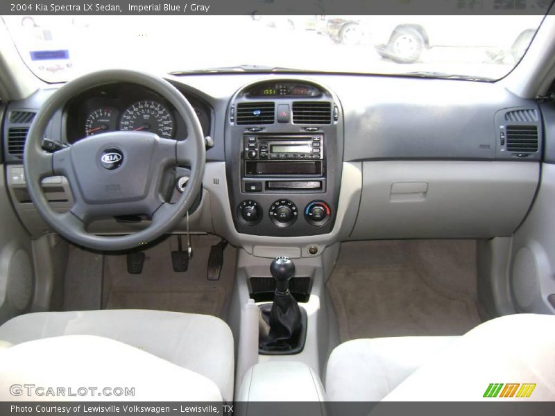 Imperial Blue / Gray 2004 Kia Spectra LX Sedan