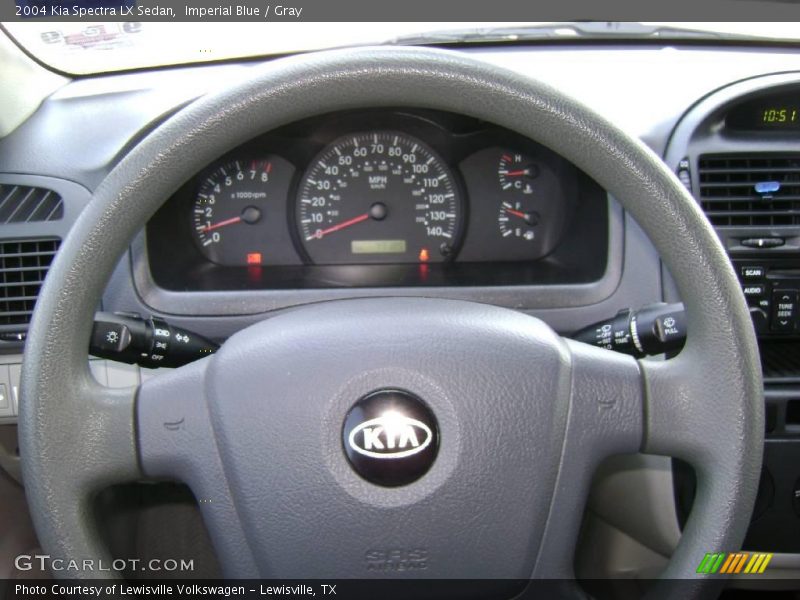 Imperial Blue / Gray 2004 Kia Spectra LX Sedan