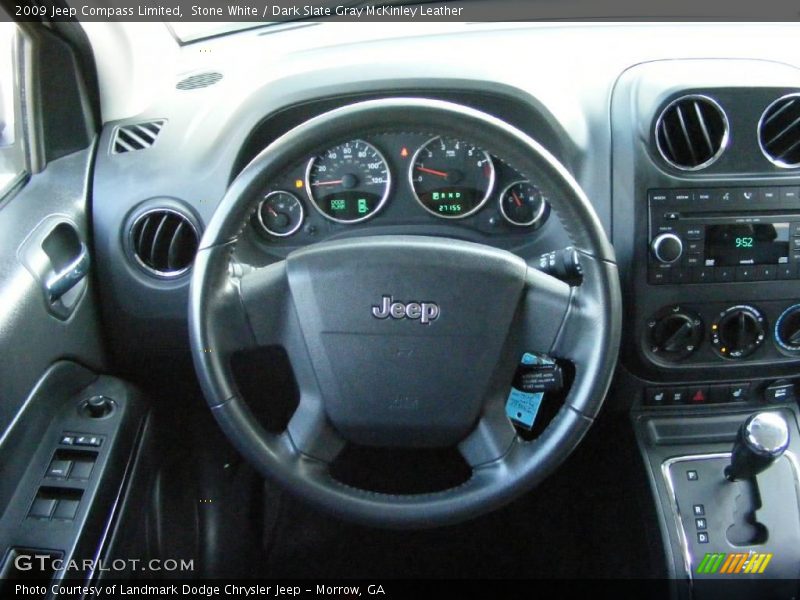 Stone White / Dark Slate Gray McKinley Leather 2009 Jeep Compass Limited
