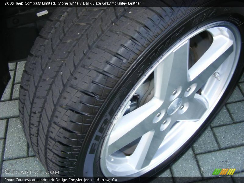 Stone White / Dark Slate Gray McKinley Leather 2009 Jeep Compass Limited