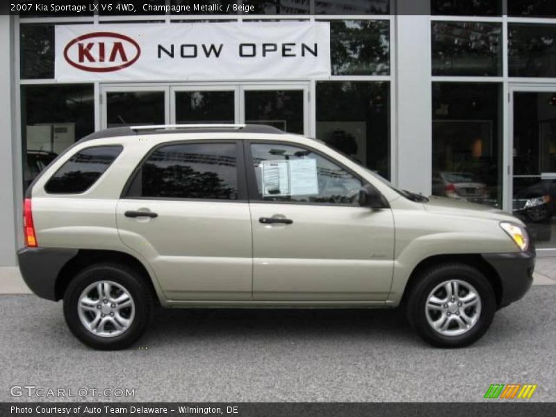 Champagne Metallic / Beige 2007 Kia Sportage LX V6 4WD